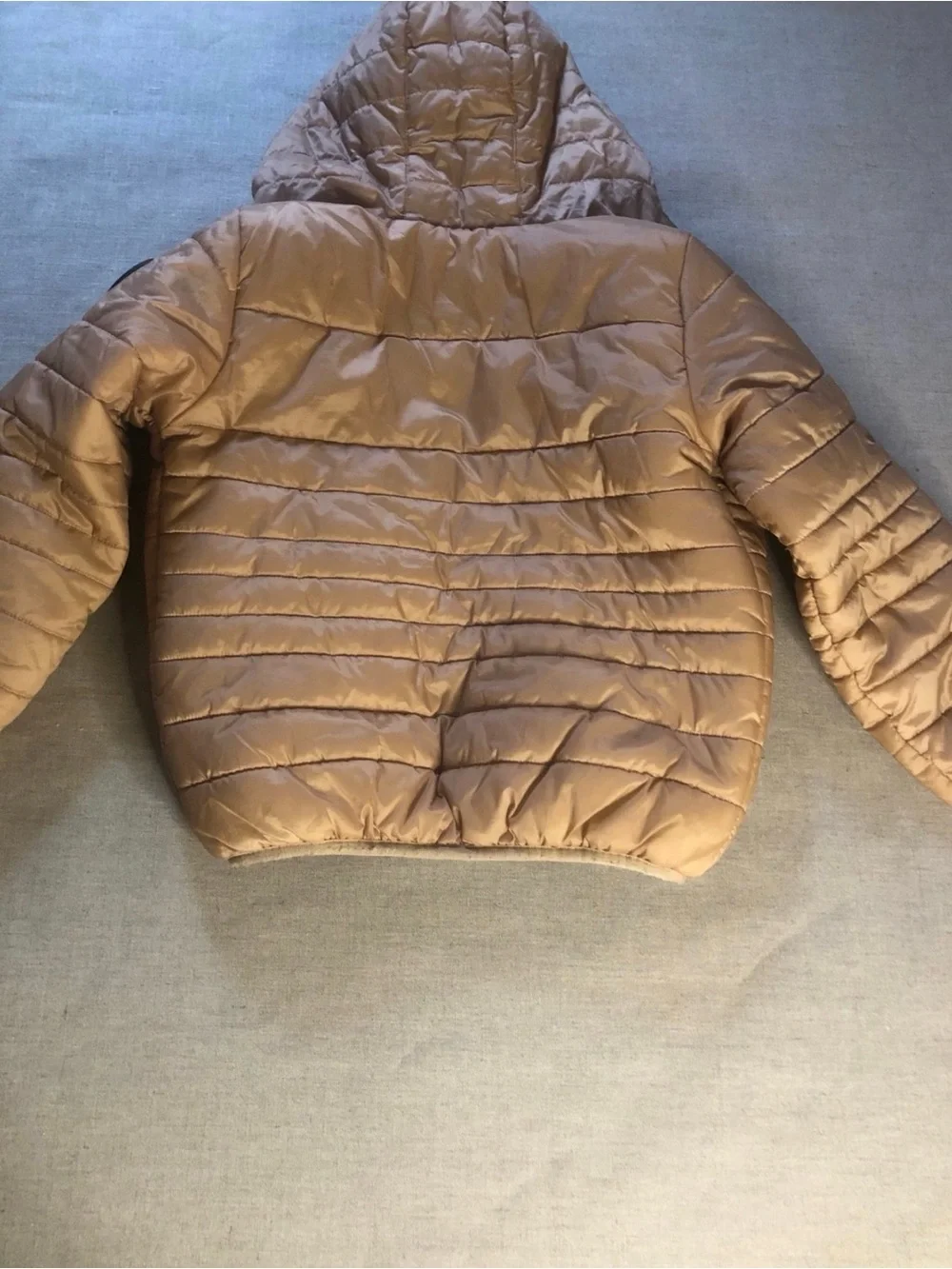 Nike Kids Beige/Tan Hooded Puffer Jacket